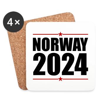 Norwegen 2024 - Untersetzer (4er-Set) - Weiß - Vorne