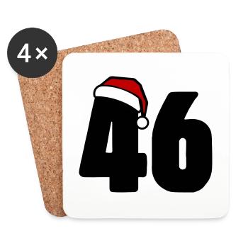46 Numéro Noël - Dessous de verre (lot de 4) - blanc - Devant