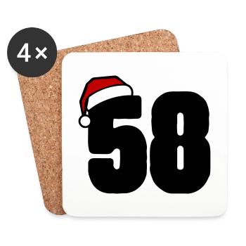 58 Number Christmas - Coasters (set of 4) - white - Front