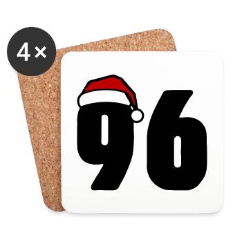 96 Numéro Noël - Dessous de verre (lot de 4) - blanc - Devant