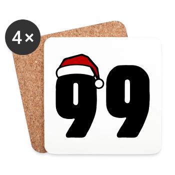 99 Numéro Noël - Dessous de verre (lot de 4) - blanc - Devant