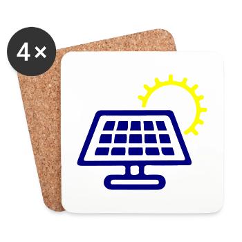 Photovoltaik Solar Energie - Untersetzer (4er-Set) - Weiß - Vorne