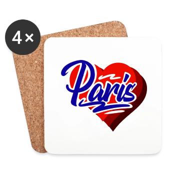 Paris - Untersetzer (4er-Set) - Weiß - Vorne