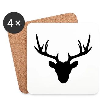 Reh Hirsch icon - Untersetzer (4er-Set) - Weiß - Vorne