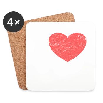 I love yogurt - Untersetzer (4er-Set) - Weiß - Vorne