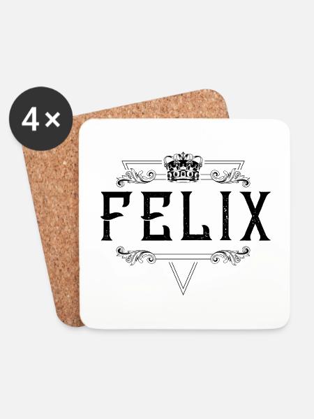 Felix Name - Untersetzer (4er-Set) - Weiß