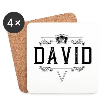 David Name - Coasters (set of 4) - white - Front
