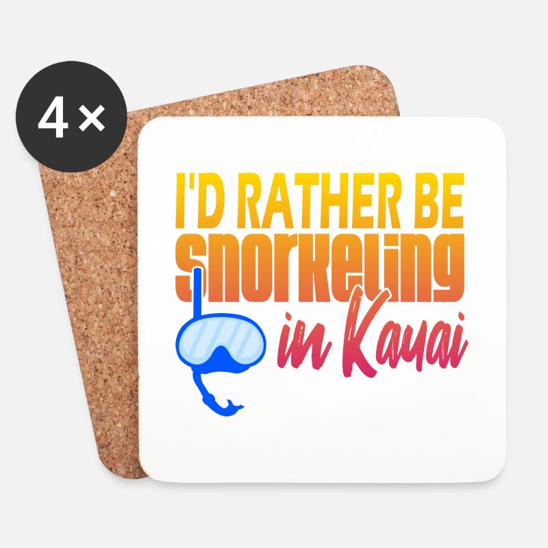 Kauai Schnorcheln - Untersetzer (4er-Set) - Weiß