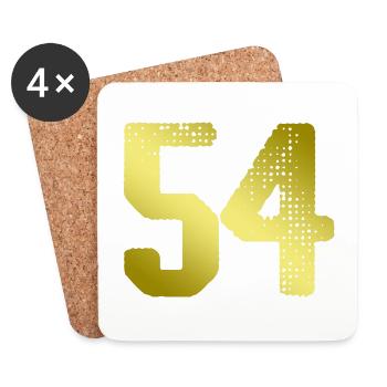maillot numéro 54 - Dessous de verre (lot de 4) - blanc - Devant
