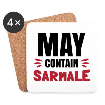 May Contain Sarmale - Coasters (set of 4) - white - Front