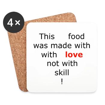 Food made with love - Untersetzer (4er-Set) - Weiß - Vorne