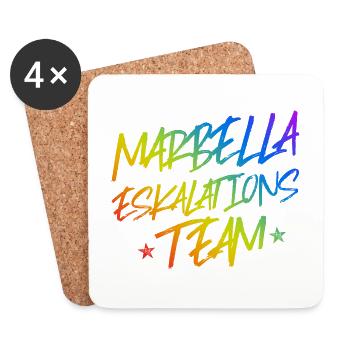 Escalade de Marbella - Dessous de verre (lot de 4) - blanc - Devant