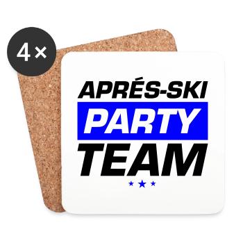 Apres Ski Party Team - Untersetzer (4er-Set) - Weiß - Vorne