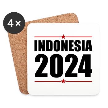 Indonesia 2024 - Coasters (set of 4) - white - Front