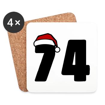 74 Number Christmas - Coasters (set of 4) - white - Front