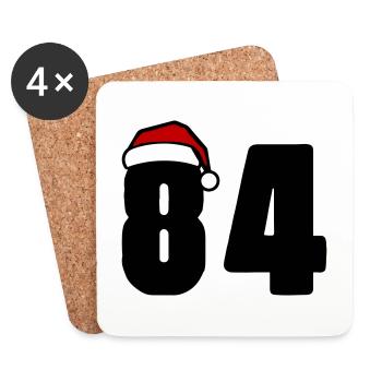 84 Numéro Noël - Dessous de verre (lot de 4) - blanc - Devant