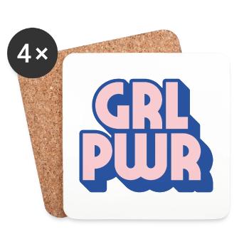 Girl Power - Untersetzer (4er-Set) - Weiß - Vorne