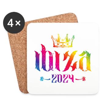 Ibiza 2024 Crown Multicoloured - Coasters (set of 4) - white - Front