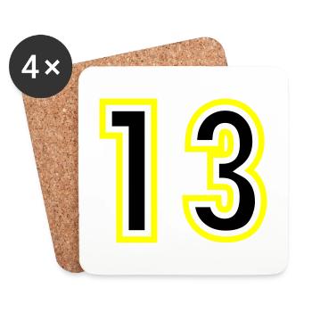 13 Number College - Coasters (set of 4) - white - Front