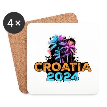 Tournée Croatie 2024 - Dessous de verre (lot de 4) - blanc - Devant