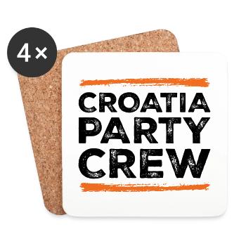 Croatia Party Crew - Coasters (set of 4) - white - Front