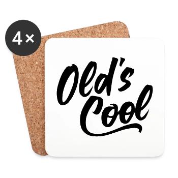 OLD'S COOL, OMA, OPA - Untersetzer (4er-Set) - Weiß - Vorne