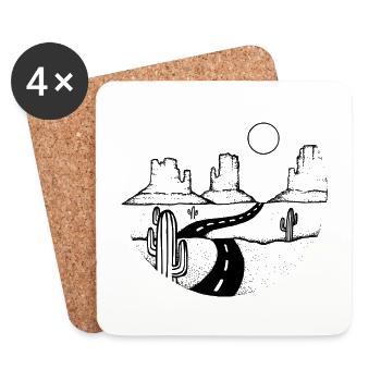 Grand Canyon - Coasters (set of 4) - white - Front