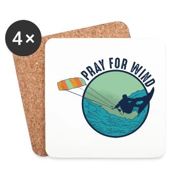 Kitesurfing Gift Kiteboarding Kitesurfer Gesche - Coasters (set of 4) - white - Front
