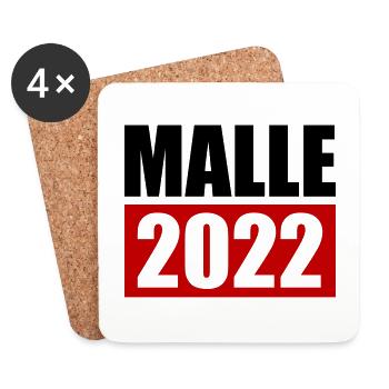 malle 2022 - Dessous de verre (lot de 4) - blanc - Devant