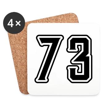 73 Number Symbol - Coasters (set of 4) - white - Front