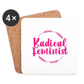 Don inspriationnel des femmes Don féministe radical - Dessous de verre (lot de 4) - blanc - Devant