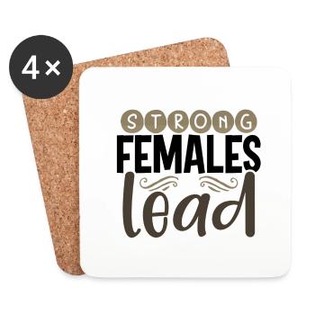 Les dons inspirants des femmes fortes dirigent les femmes - Dessous de verre (lot de 4) - blanc - Devant