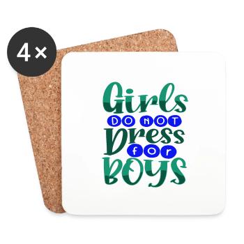 Cadeau inspirant pour les femmes Les filles ne s’habillent pas pour - Dessous de verre (lot de 4) - blanc - Devant