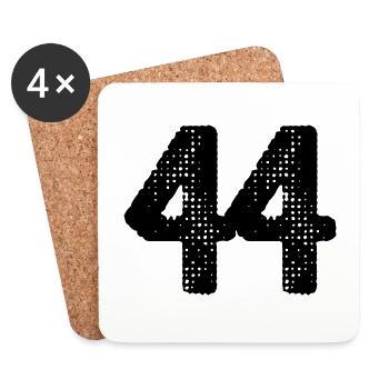44 Number jersey - Coasters (set of 4) - white - Front