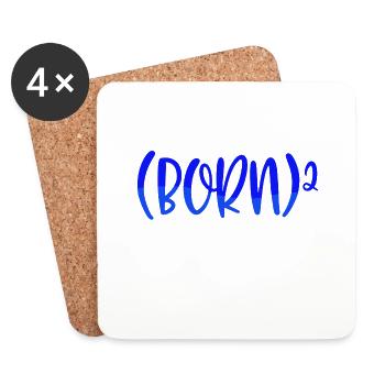Christian Gift Born 2 Christian Math Humor Born - Coasters (set of 4) - white - Front