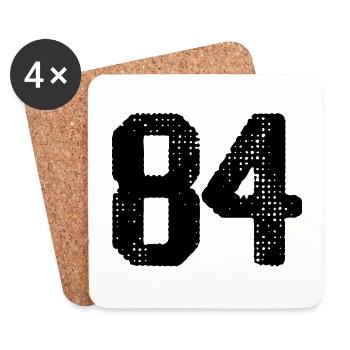 84 number jersey - Coasters (set of 4) - white - Front