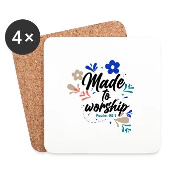 Christianity Made to Worship Christian Gifts - Coasters (set of 4) - white - Front
