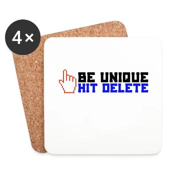 Stop Cyberbullies Be Unique Hit Anti löschen - Untersetzer (4er-Set) - Weiß - Vorne