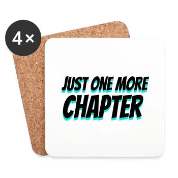 Book Lover Geschenk Nur ein weiteres Kapitel Lesergeschenk - Untersetzer (4er-Set) - Weiß - Vorne