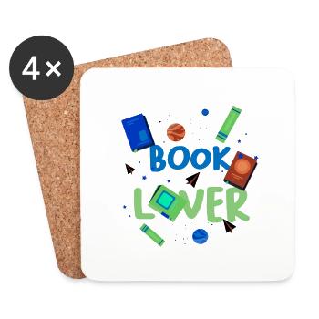 Librarian Gift Fun Book Lover Gift Ideas - Coasters (set of 4) - white - Front