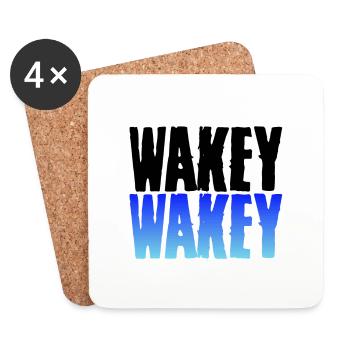 Kaffee Liebhaber Geschenk Wakey Wakey Kaffee Süchtig Geschenke - Untersetzer (4er-Set) - Weiß - Vorne