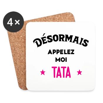 Idée D'Annonce De Grossesse - Dessous de verre (lot de 4) - blanc - Devant