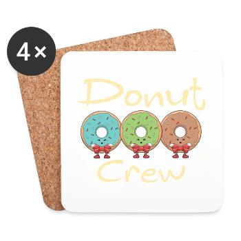 Donut Crew - Coasters (set of 4) - white - Front
