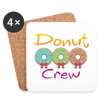 Donut Crew - Coasters (set of 4) - white - Front