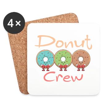 Équipage de beignets - Dessous de verre (lot de 4) - blanc - Devant