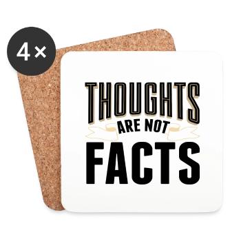 Sarcastic Thoughts are Not Facts Sarcasm Gift Idea - Coasters (set of 4) - white - Front