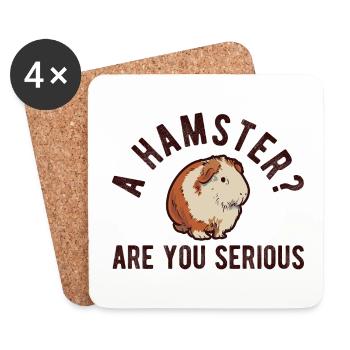 Nagetier Meerschwein Meerschweinchen - Untersetzer (4er-Set) - Weiß - Vorne