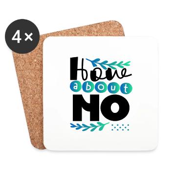 Sarcastic Gift How About No Sarcam Gifts - Coasters (set of 4) - white - Front