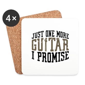 Cadeau de guitariste Juste une guitare de plus que je promets - Dessous de verre (lot de 4) - blanc - Devant