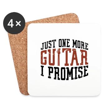 Gitarrist Geschenk Nur noch eine Gitarre verspreche ich - Untersetzer (4er-Set) - Weiß - Vorne